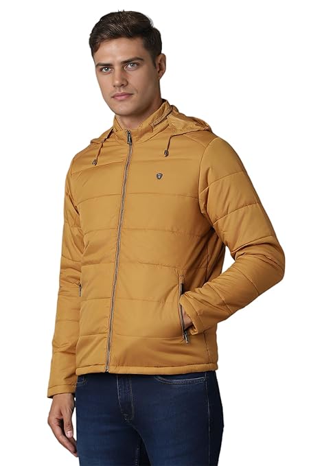 Louis Philippe Men Casual Khaki Solid Jackets