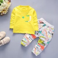 Googogaaga Boy's Cotton Printed Hoodie Sweatshirt with Joggers in White Baby Boys Clothing Set - Image 4