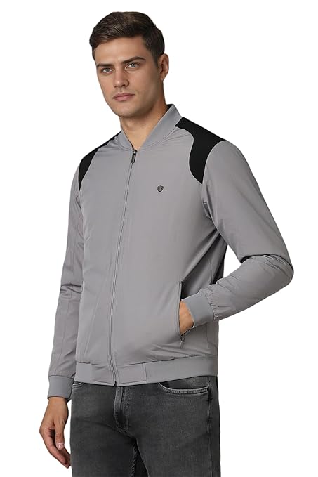 Louis Philippe Men Casual Grey Print Jackets