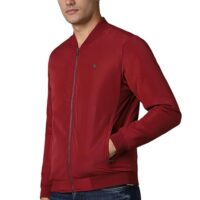 Louis Philippe Men Casual Maroon Solid Jackets - Image 2