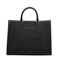 Da Milano Genuine Leather Black Book Tote (00615B) (Medium) - Image 4