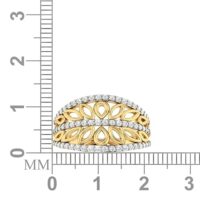 Avsar 18k (750) Yellow Gold and Solitaire Ring for Women - Image 4